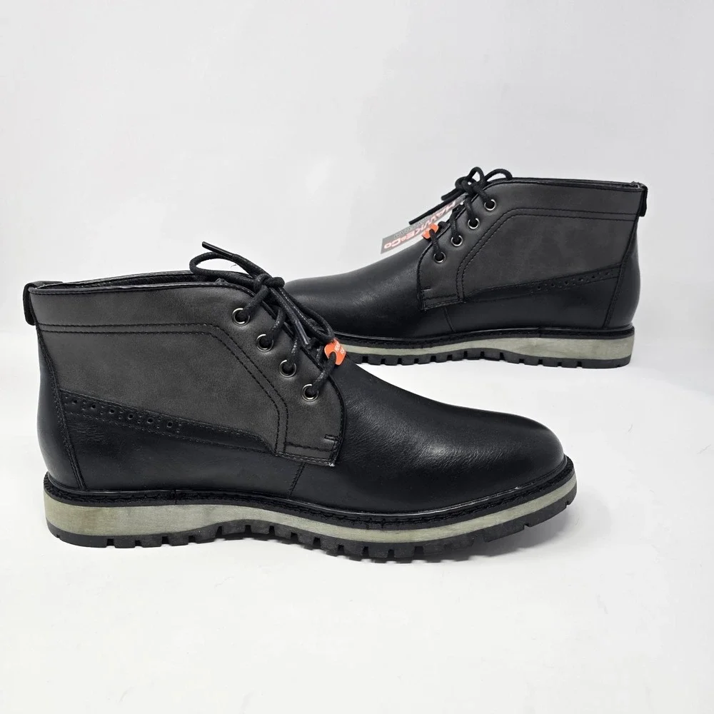 Hawke & Co Mens Fairweather Black Grey Chukka Boots Memory Foam Size 8.5 NEW